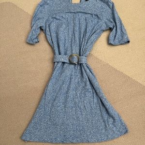 Blue A.P.C.  cotton belted jersey dress